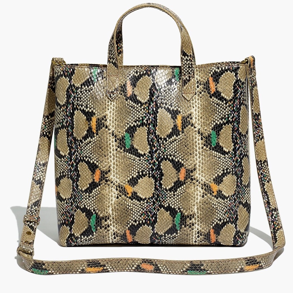 Madewell NWT❗️The Zip-Top Small Transport Crossbody: Snake Embossed - Picture 10 of 10